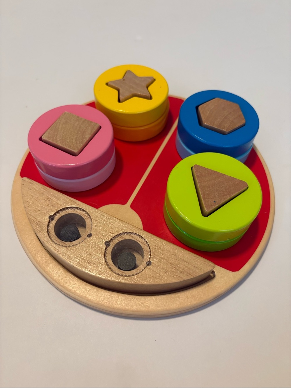 Hape Wooden Ladybug Shape Sorter Puzzle Baby Toddler Toy